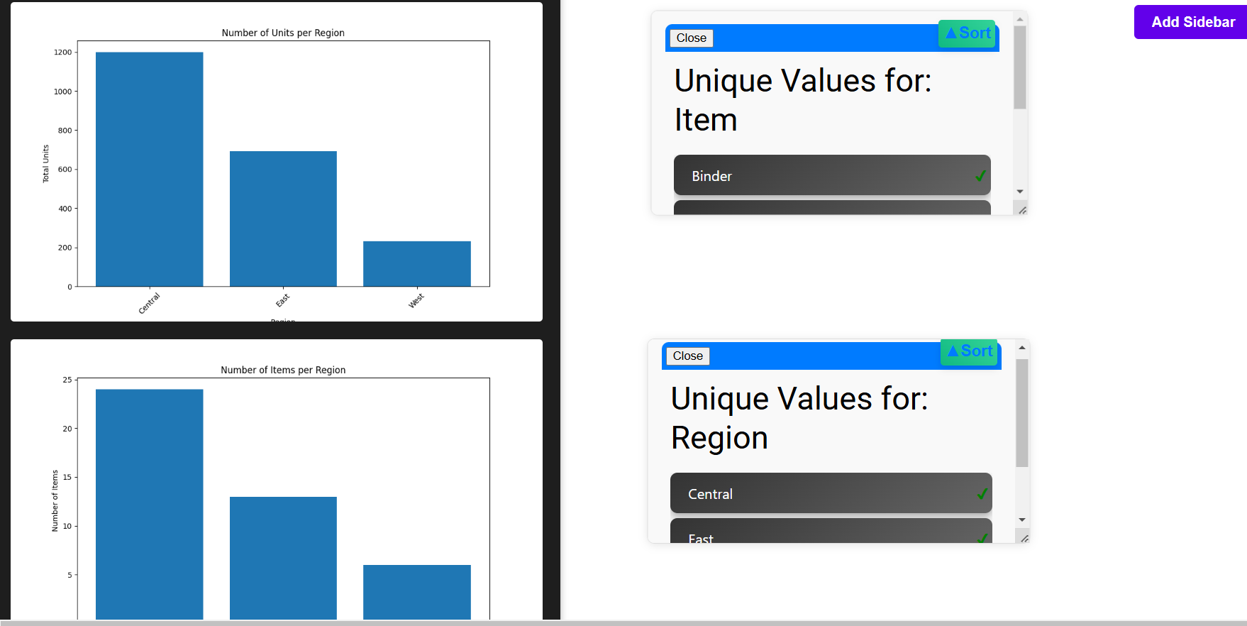 BI Management dynamic data categories